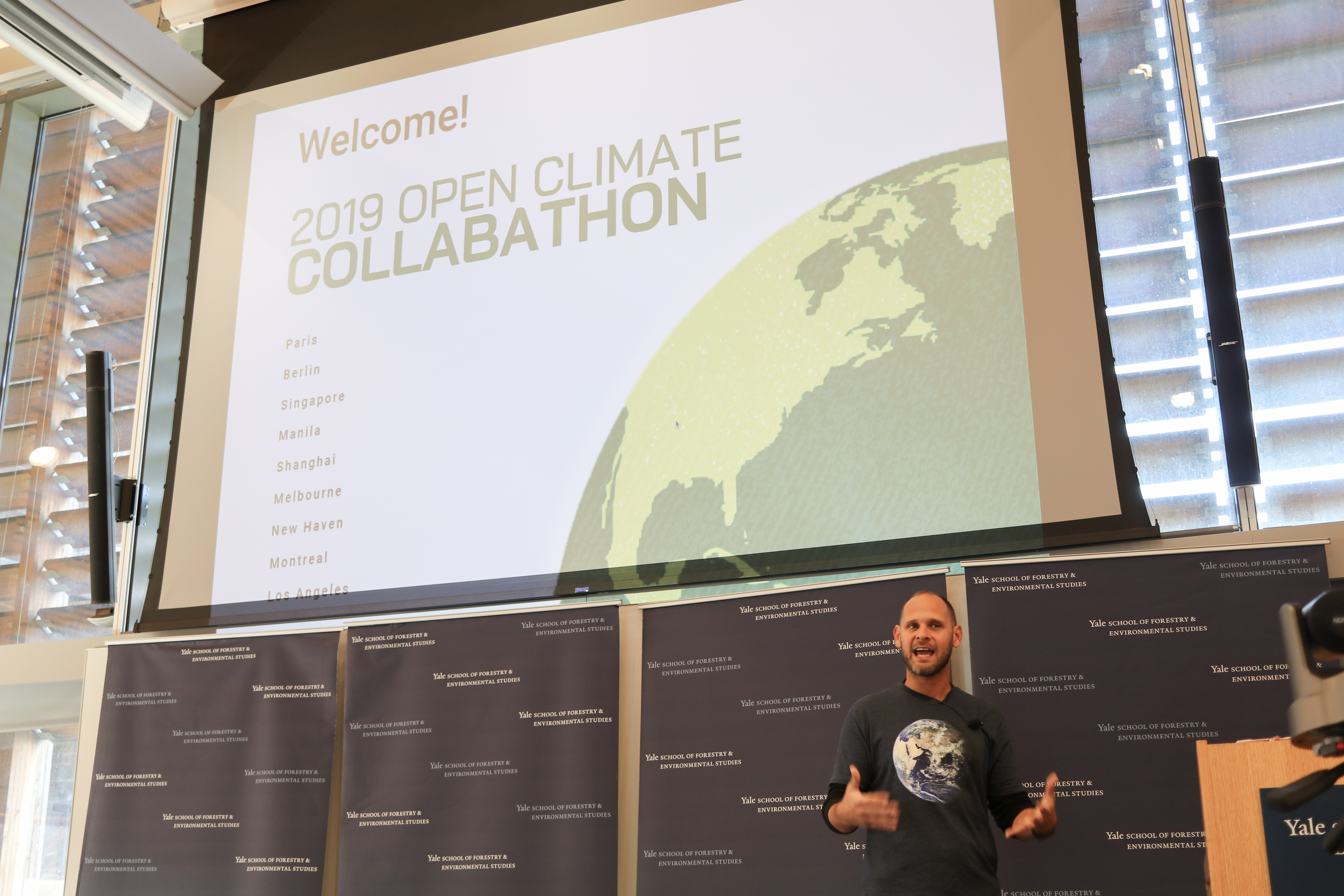 Martin Wainstein speaks at Open Climate Collabathon event