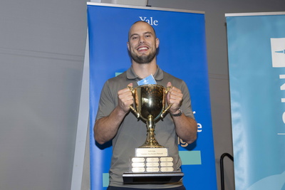 man with a trophy 