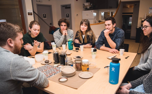 Students try samples