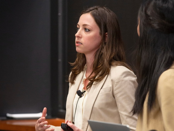 Mazzeo speaks during the 2019 Sabin Prize pitch-off.