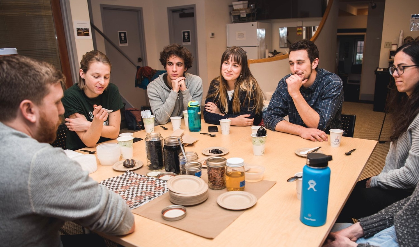 Students try samples