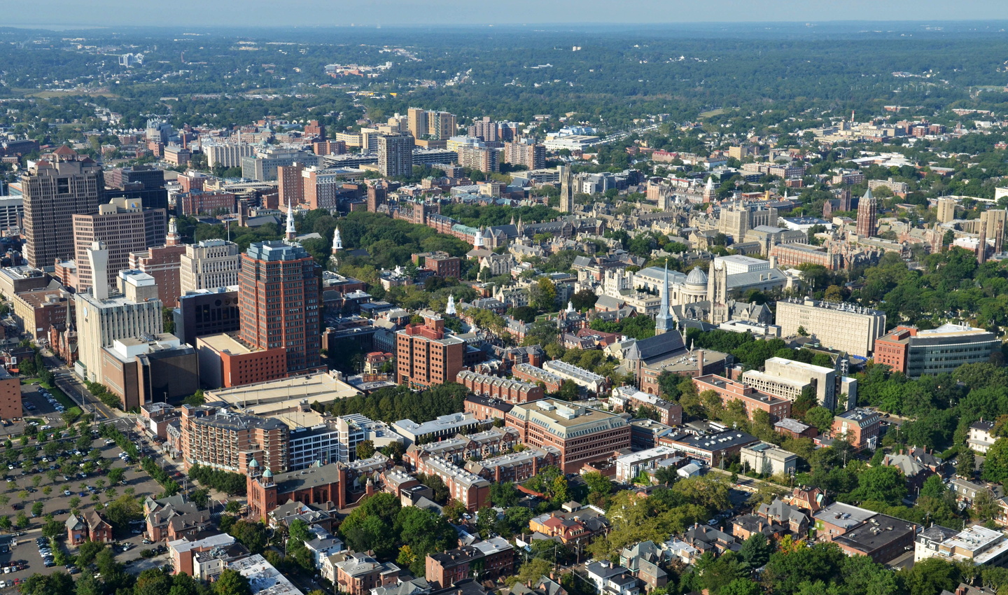 Aerial view of New Haven