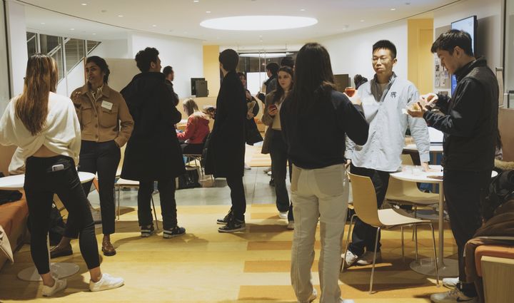 crowded room