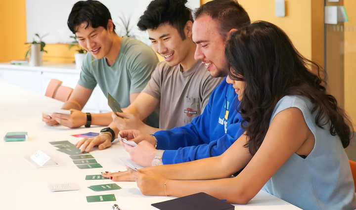 students working together at Tsai CITY