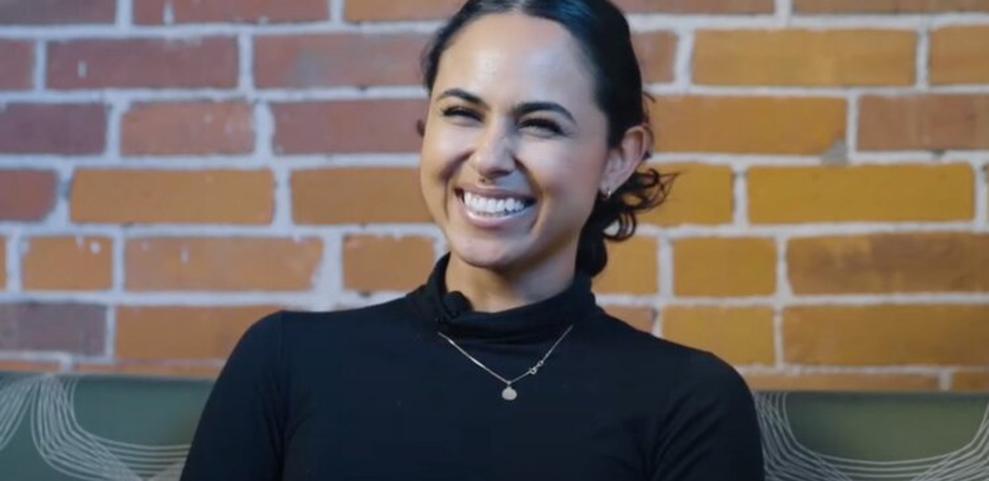 Michelle Badr laughs in video screenshot