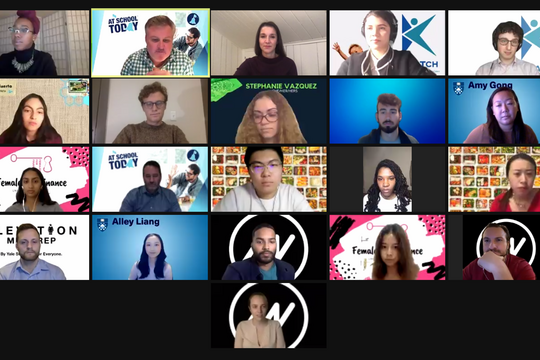 Screenshot of Zoom gallery view with Accelerator teams