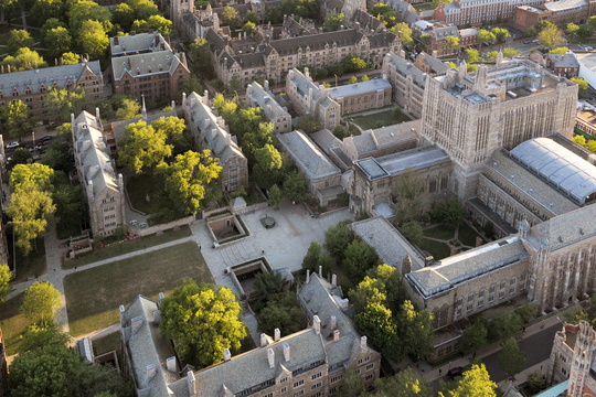 Aerial view of Yale Cross Campus